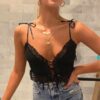 Sexy Frill Lace Soft Girl Crop Top