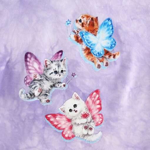 Soft Girl Summer Casual Cute Cat Print Crop Top