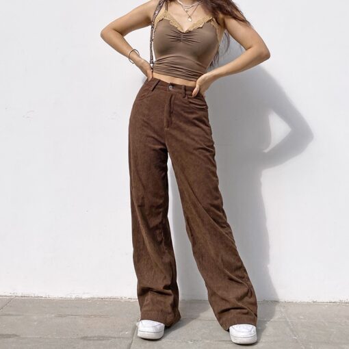 Soft Girl 90s Aesthetic Corduroy Pant