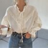 Vintage Elegant Long Softie Loose Blouse Shirt