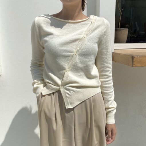 Asymmetrical Knitted Retro Elegant Sweater