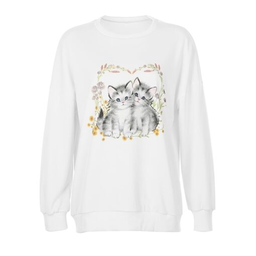 Cute Cat Soft Girl Oversized Sweatshirt