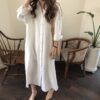 Soft Girl Cotton Long Loose Robe Oversize Dress  4