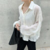 Casual Fold Blouse Soft Girl Shirt