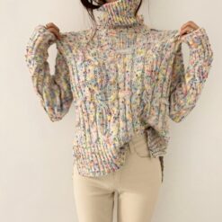Softie Loose Knitted Turtleneck Sweater