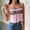 Lace Soft Girl Aesthetic 90s Frill Ruffles Cami Crop Top